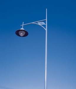 Pole with logo provision